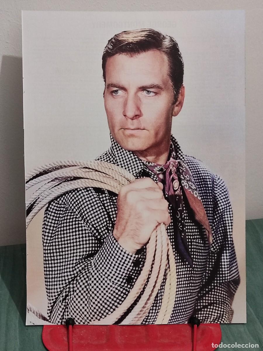 Cine: George Montgomery . Ficha A4 revista Accion cine