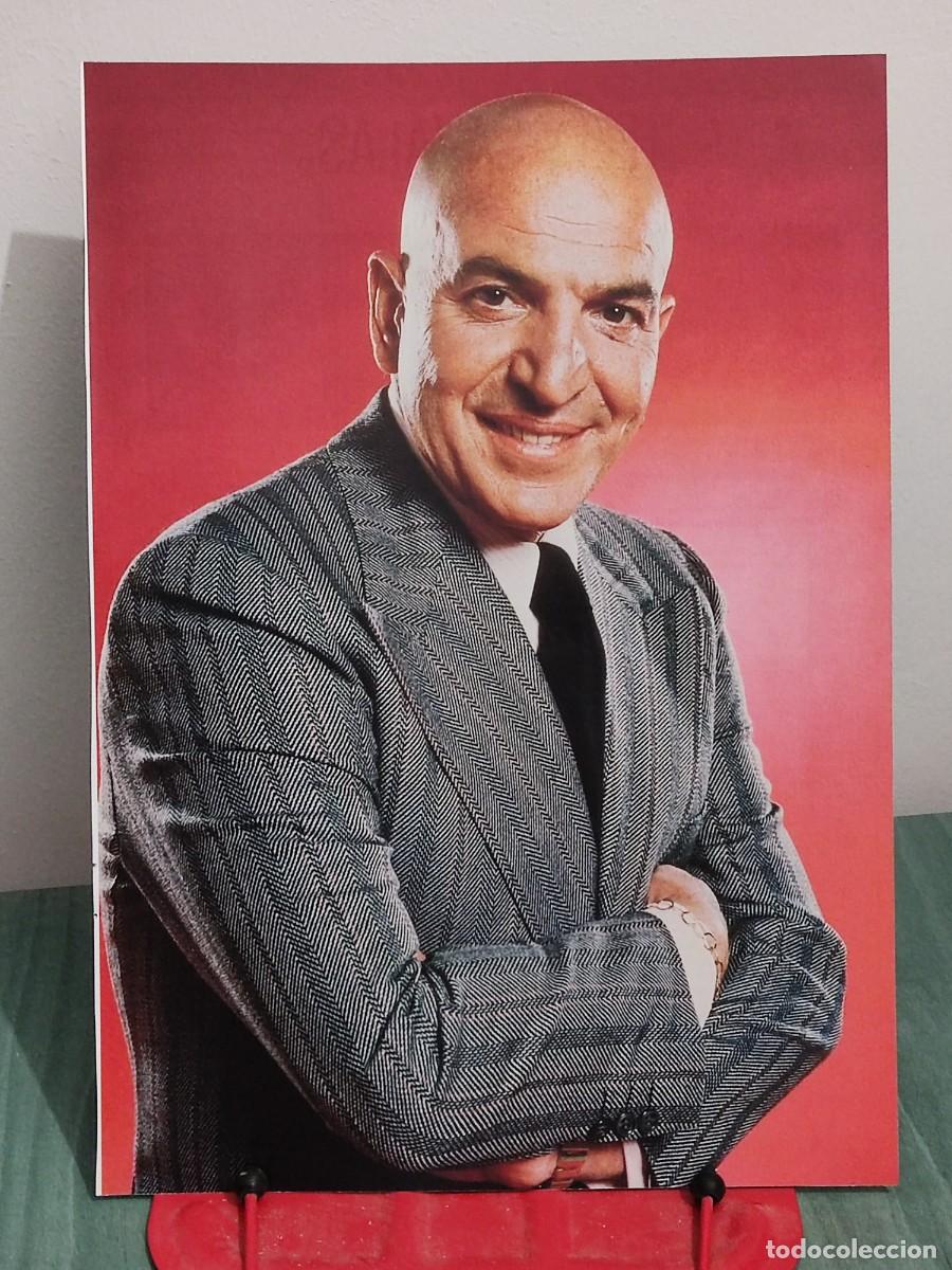 Cine: Telly Savalas . Ficha A4 revista Accion cine