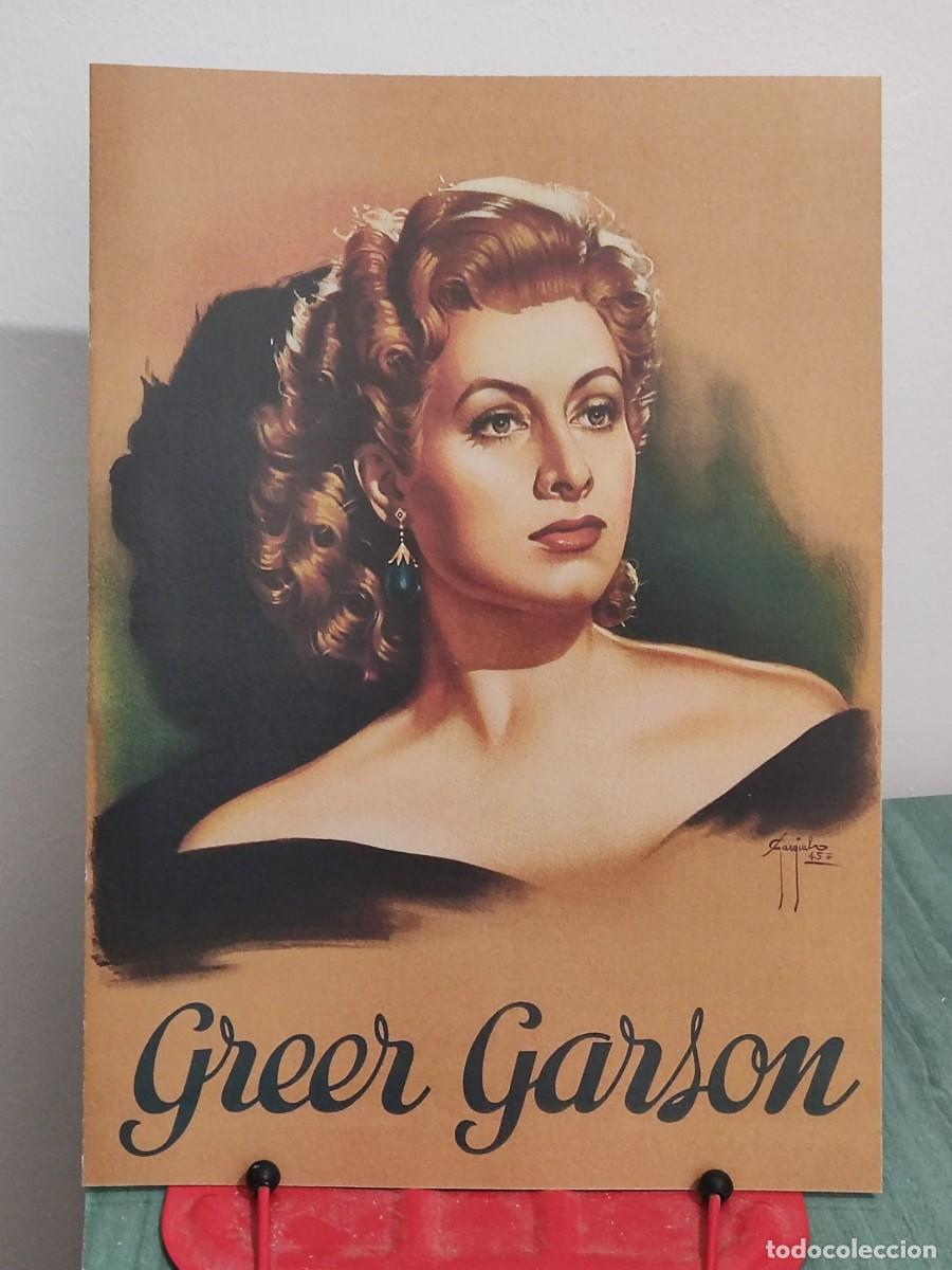 Cine: Greer Garson . Reportaje 8 paginas revista Accion cine