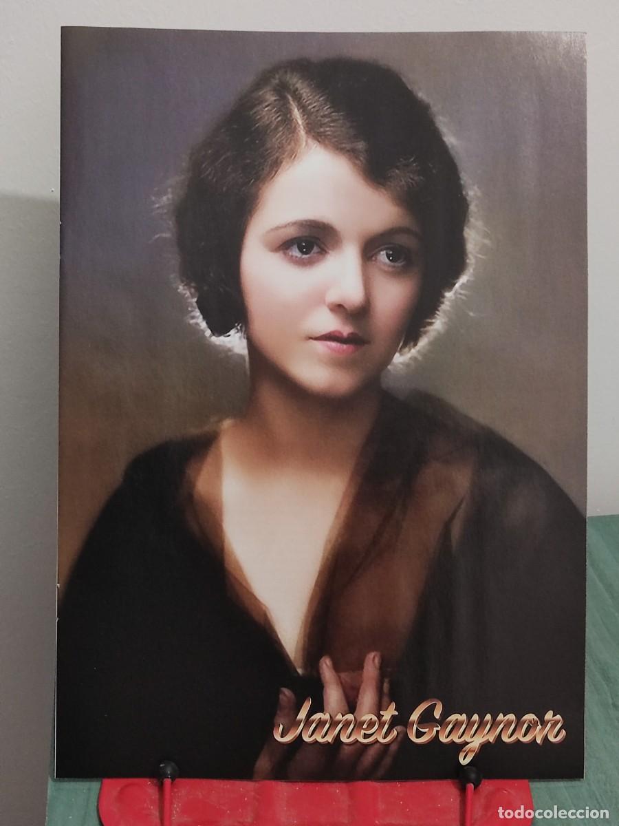 Cine: Janet Gaynor . Reportaje 8 paginas revista Accion cine