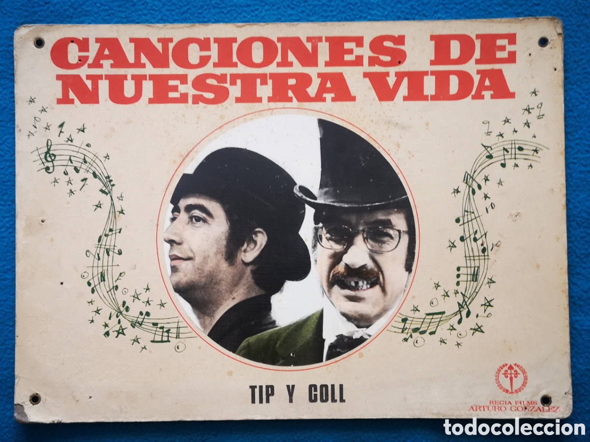 Cine: LAS CANCIONES DE NESTRA VIDA - TOP Y COLL - FOTOCROMO DE CARTON