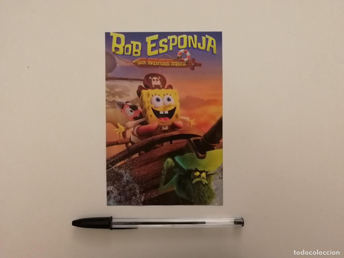 Cine: TARJETA ACARTONADA -10*15- Bob Esponja Una aventura pirata - ANIMACION - DIBUJOS ANIMADOS