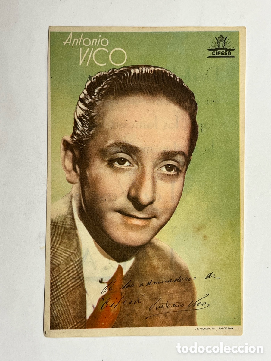 Cine: ANTONIO VICO, CIFESA. Reverso Desde hoy encontrar&aacute;n en el Comercio de Badajoz