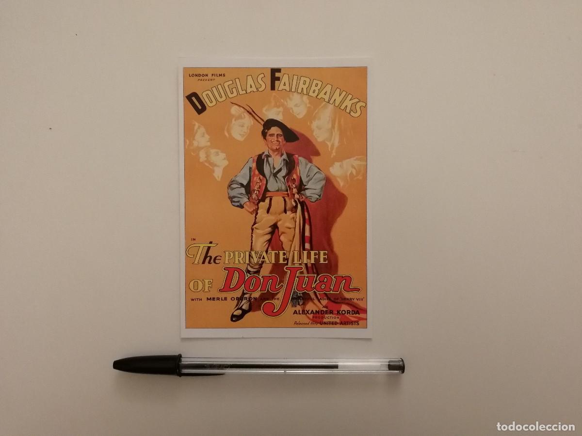 Cine: FICHA COLECCIONABLE -10*15- PRIVATE LIFE OF DON JUAN TENORIO- DOUGLAS FAIRBANKS