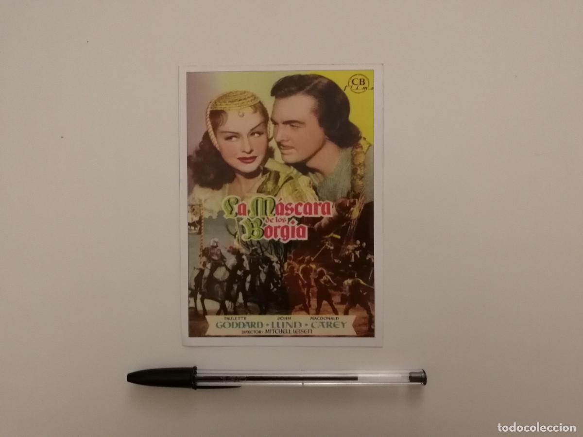 Cine: FICHA COLECCIONABLE -10*15- LA MASCARA DE LOS BORGIA - PAULETTE GODDARD