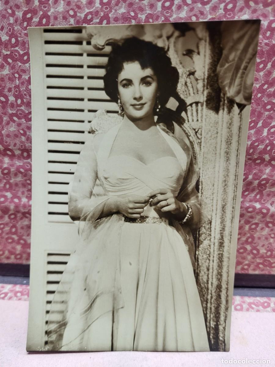 Cine: ANTIGUA POSTAL ACTRIZ CINE ELIZABETH TAYLOR KORES CARBOPLAN