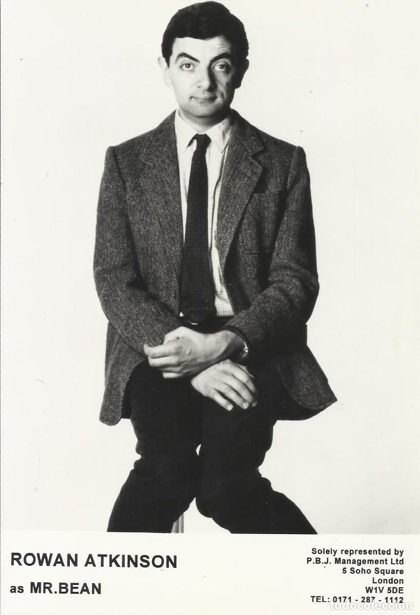 Cine: Rowan Atkinson as Mr. Bean. Fotograf&iacute;a promocional actor brit&aacute;nico. P. B. J. Londres. 21,5x14,5 cm.