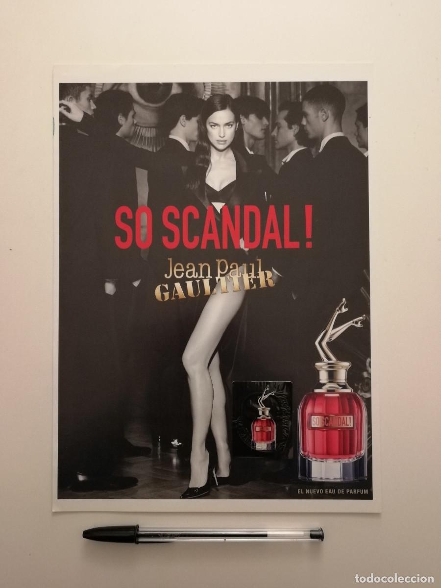 Cine: LAMINA PUBLICITARIA ORIGINAL -A4- Irina Shayk - PERFUME SO SCANDAL - COLONIA