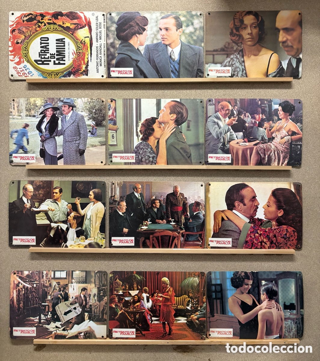 Cinema: RETRATO DE FAMILIA - ANTONIO FERRANDIS, AMPARO SOLER LEAL, 1976 - 12 FOTOCROMOS CARTON, COMPLETO