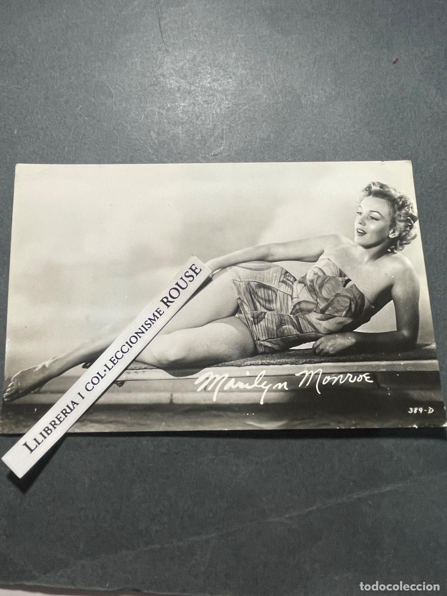 Cine: ARTISTAS - ANTIGUA FOTOGRAFIA - MARILYN MONROE - FIRMA IMPRESA SOBRE LA FOTOGRAFIA 14X9M.