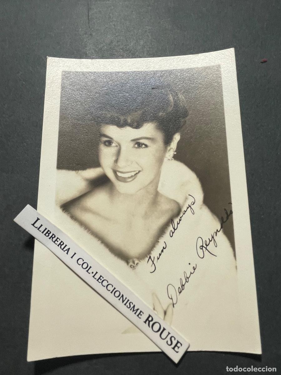 Cine: ARTISTAS - ANTIGUA FOTOGRAFIA - DEBBIE REYNOLDS 1950 - FIRMA IMPRESA SOBRE LA FOTOGRAFIA 12,5X9M.