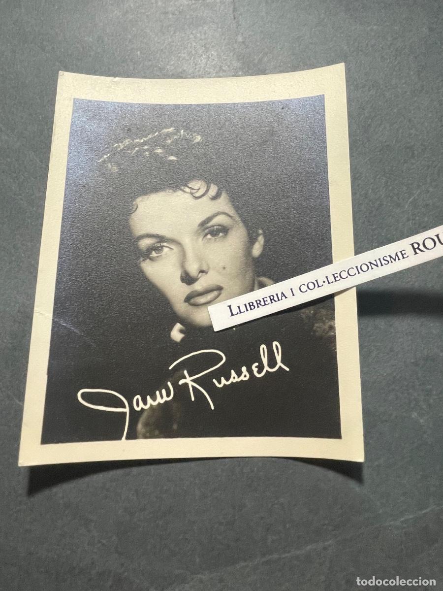 Cine: ARTISTAS - ANTIGUA FOTOGRAFIA - JANE RUSSELL - FIRMA IMPRESA SOBRE LA FOTOGRAFIA 12,5X10M.