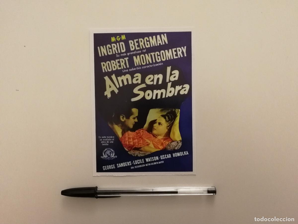 Cine: FICHA COLECCIONABLE -10*15- ALMA EN LA SOMBRA - CINE NEGRO - INGRID BERGMAN