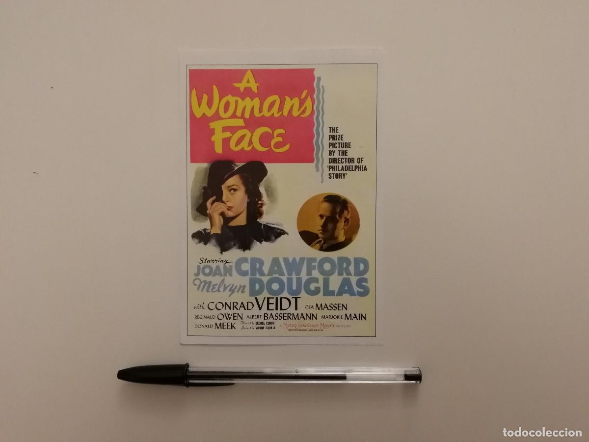 Cine: FICHA COLECCIONABLE -10*15- Un rostro de mujer - JOAN CRAWFORD