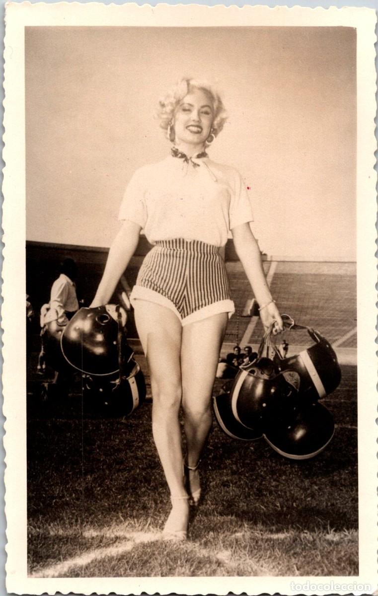 Cine: Mamie Van Doren - Obsequio de Edison's, Barcelona, Compra Venta - Foto - 135x87mm -Reina del B&eacute;isbol