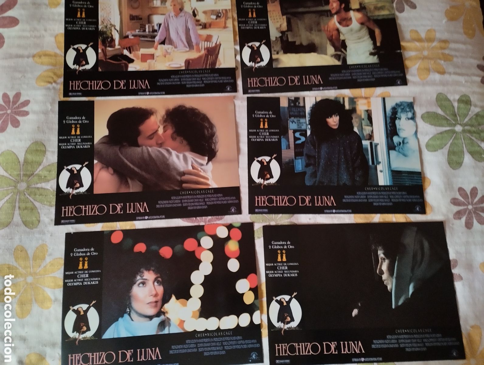 Cine: 12 FOTOCROMOS - HECHIZO DE LUNA - SET COMPLETO - CHER