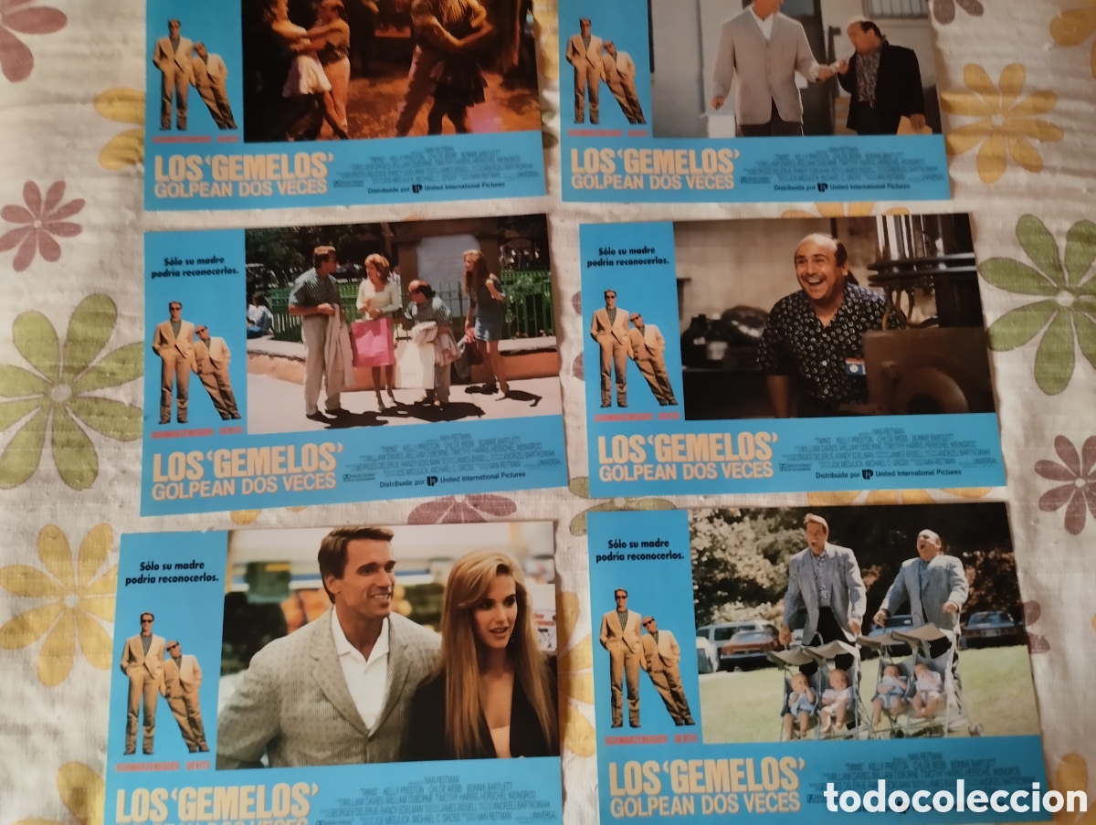 Cine: 12 FOTOCROMOS - LOS GEMELOS GOLPEAN DOS VECES - SET COMPLETO