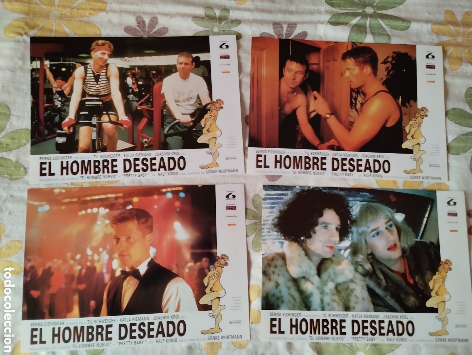 Cine: 10 FOTOCROMOS - EL HOMBRE DESEADO - SET COMPLETO