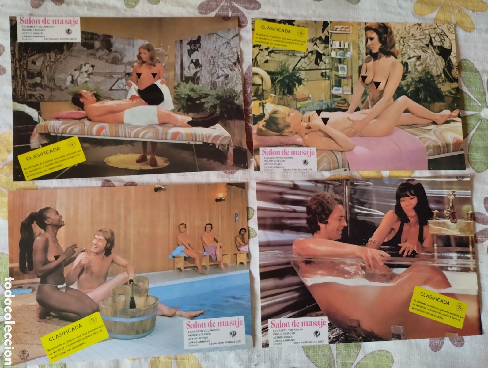 Cine: 8 FOTOCROMOS - SALON DE MASAJE - SET COMPLETO