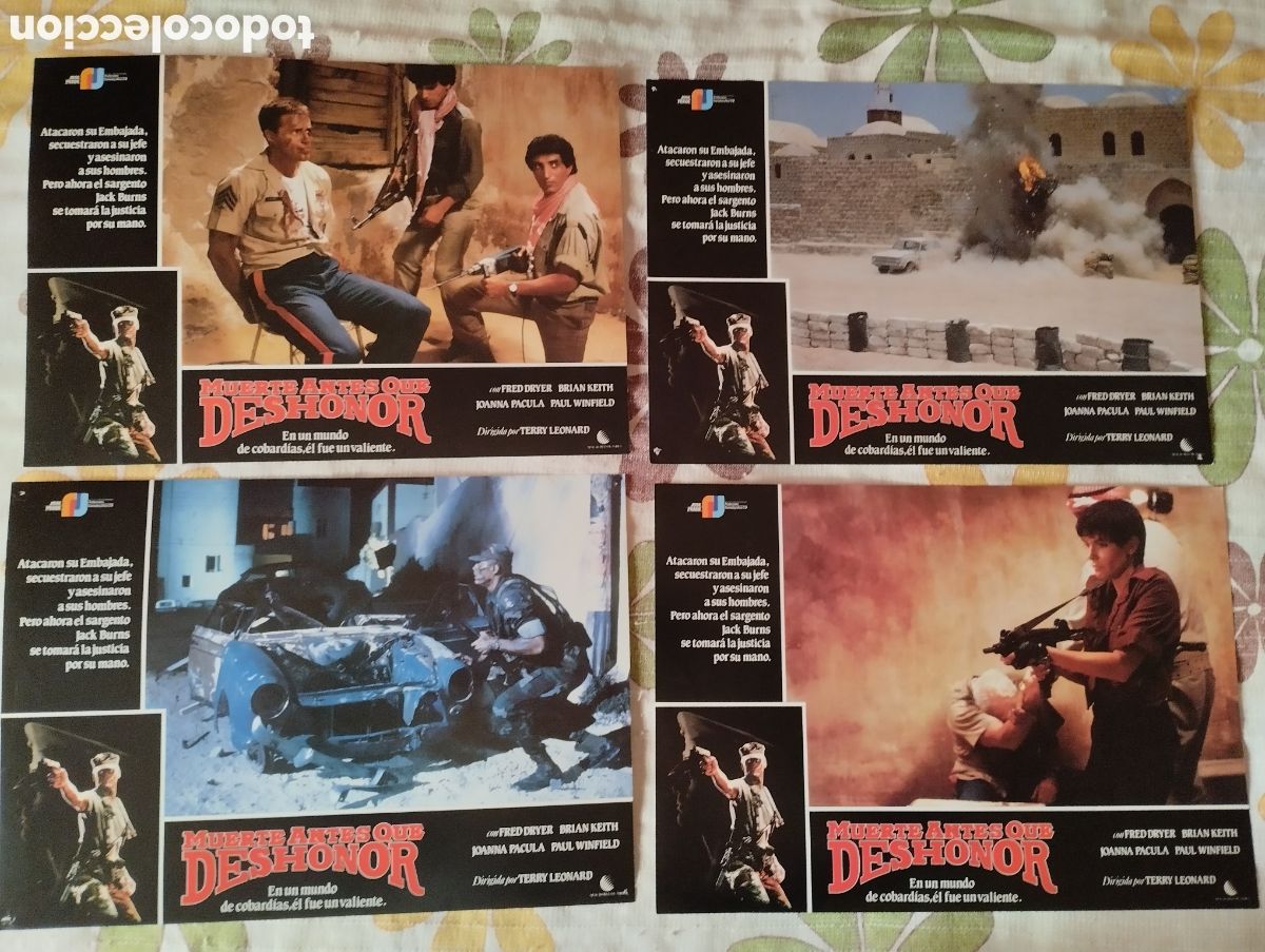 Cine: 12 FOTOCROMOS - MUERTE ANTES QUE DESHONOR - SET COMPLETO