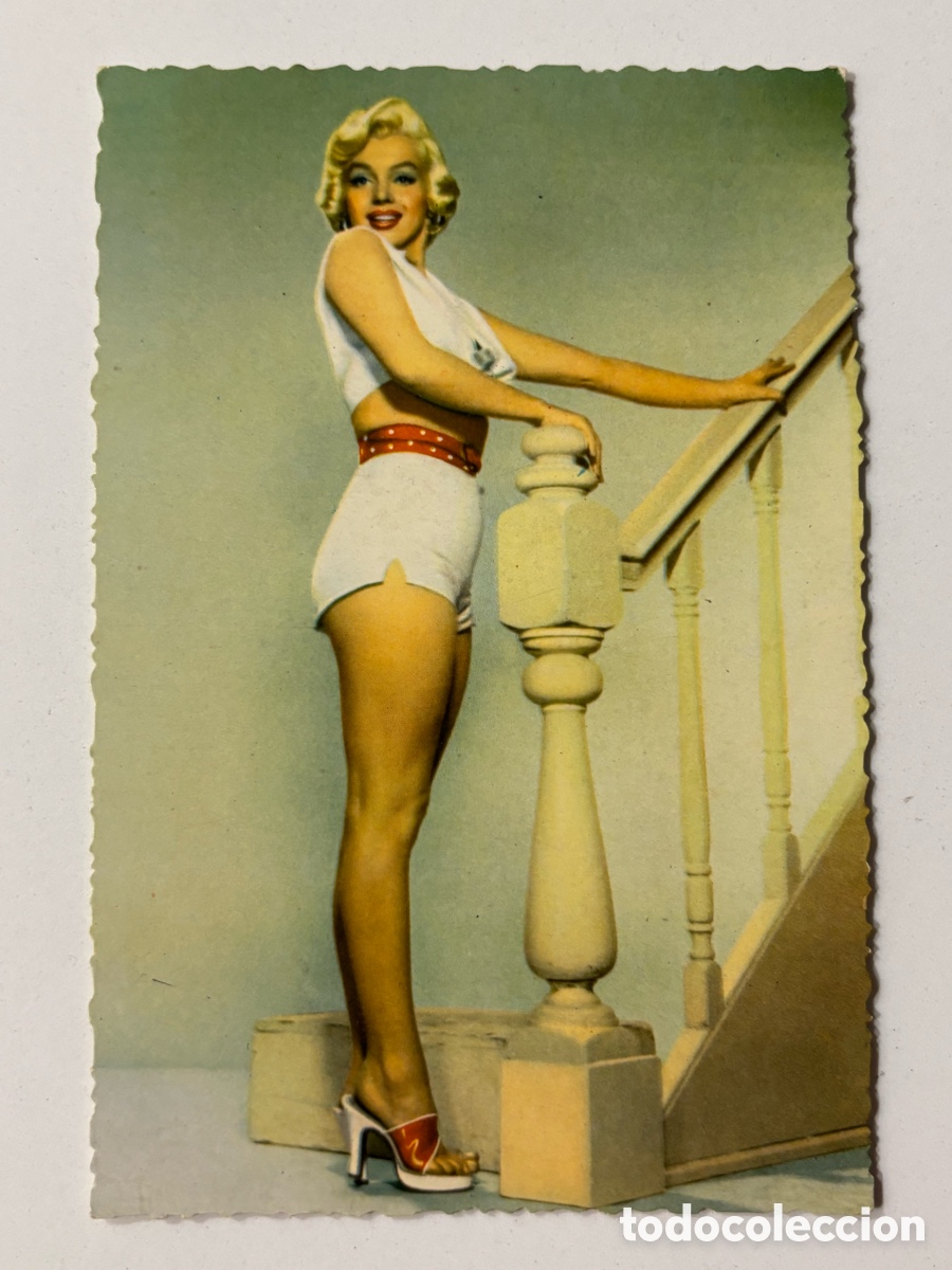 Cine: Antigua tarjeta postal de Marilyn Monroe B