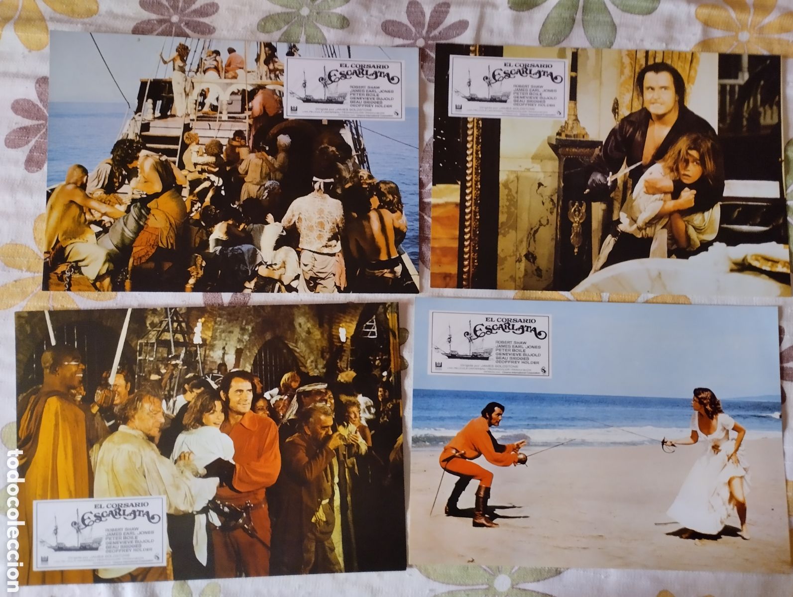 Cine: 12 FOTOCROMOS - EL CORSARIO ESCARLATA - SET COMPLETO
