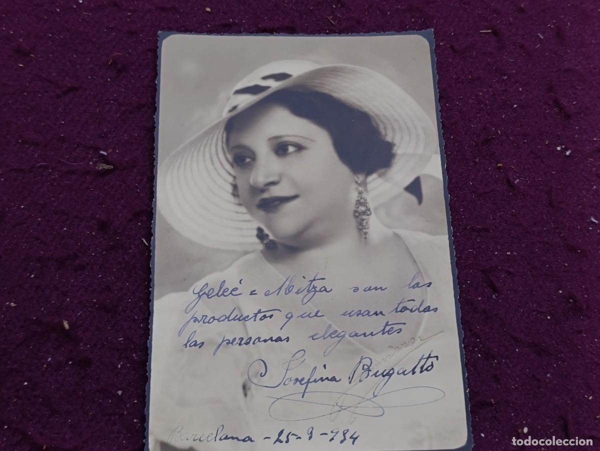 Cine: Antigua Fotograf&iacute;a de Cantante Soprano de Zarzuela, Josefina Bugatto (espa&ntilde;ola), firmada y dedicada
