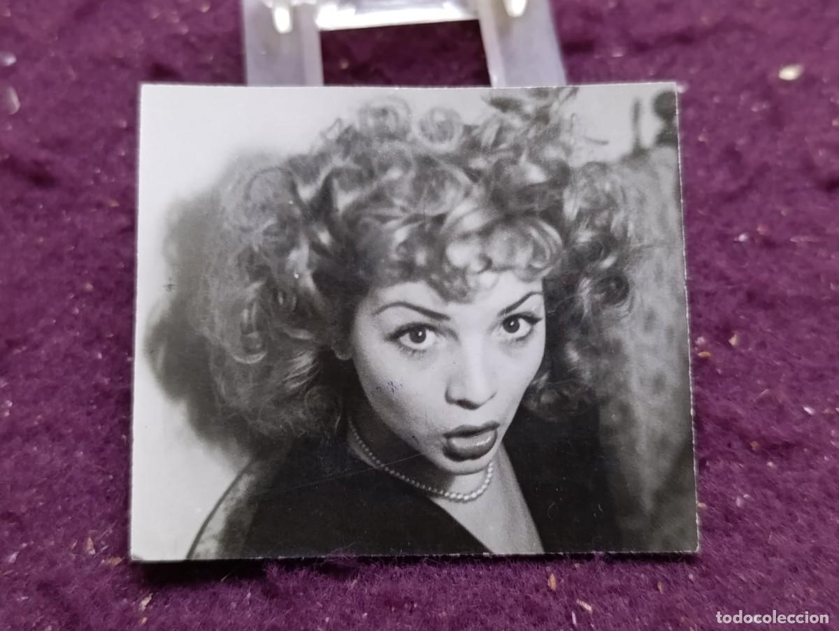 Cin&eacute;ma: Sara Montiel, antigua Fotograf&iacute;a de Archivo, prueba de fotogenia, sello al dorso