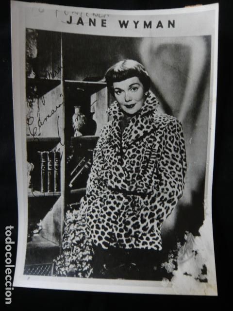 Cin&eacute;ma: JANE WYMAN ACTRIZ ANTIGUA FOTOGRAFIA ORIGINAL 18 X 13 CM