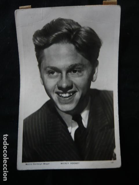 Kino: MICKEY ROONEY ACTOR ANTIGUA FOTOGRAFIA ORIGINAL 9 X 14 CM