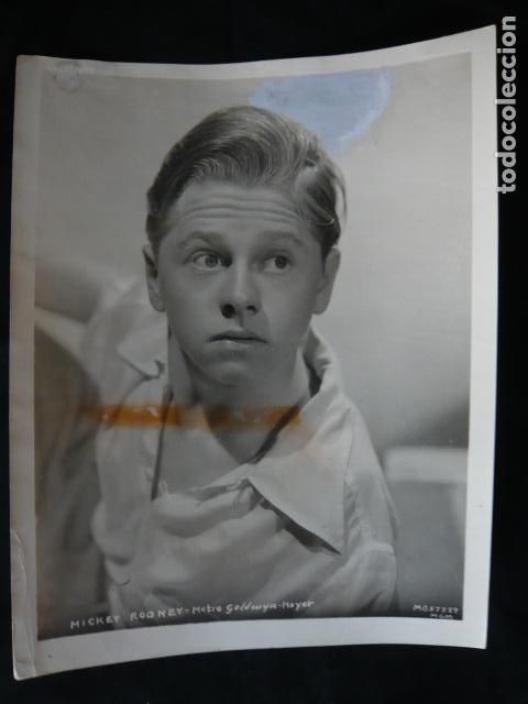 Kino: MICKEY ROONEY ACTOR ANTIGUA FOTOGRAFIA ORIGINAL 20 X 25 CM