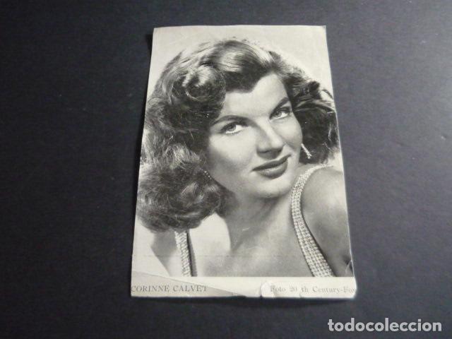 Cine: CORINNE CALVET ACTRIZ TARJETA PUBLICITARIA