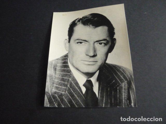 Cine: GREGORY PECK ACTOR TARJETA PUBLICITARIA