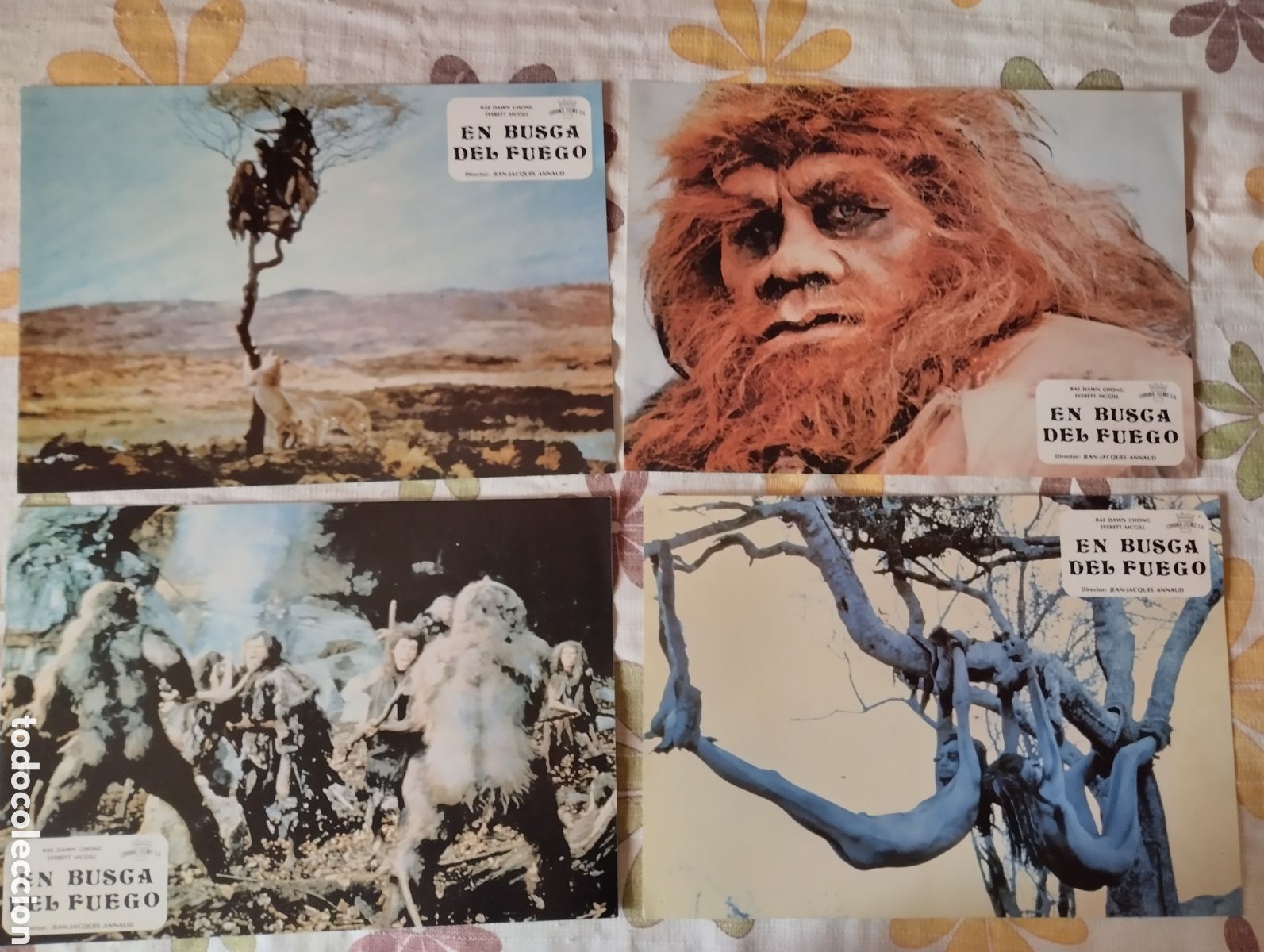 Cine: 12 FOTOCROMOS - EN BUSCA DEL FUEGO - SET COMPLETO