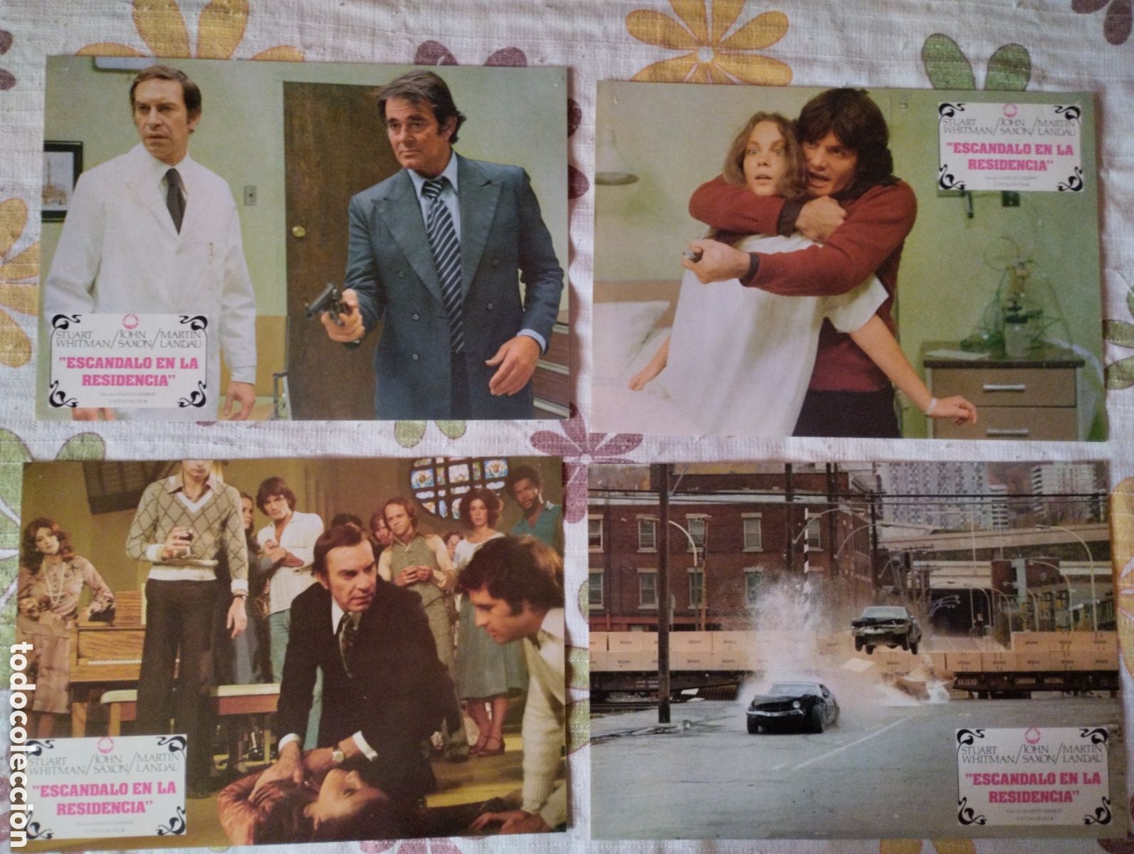 Cine: 12 FOTOCROMOS - ESCANDALO EN LA RESIDENCIA - SET COMPLETO