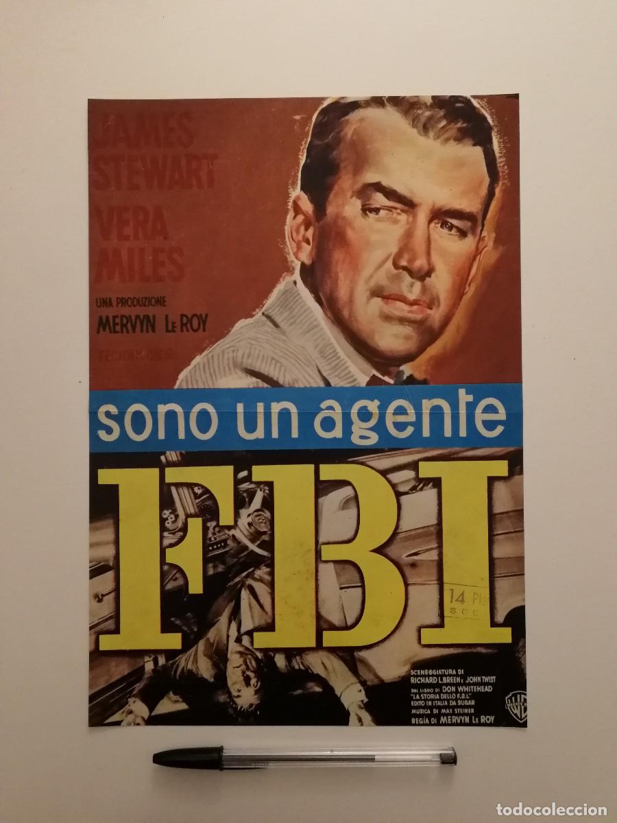 Cine: ANTIGUO ANUNCIO ENCARTONADO -A4- FBI contra el imperio del crimen- JAMES STEWART