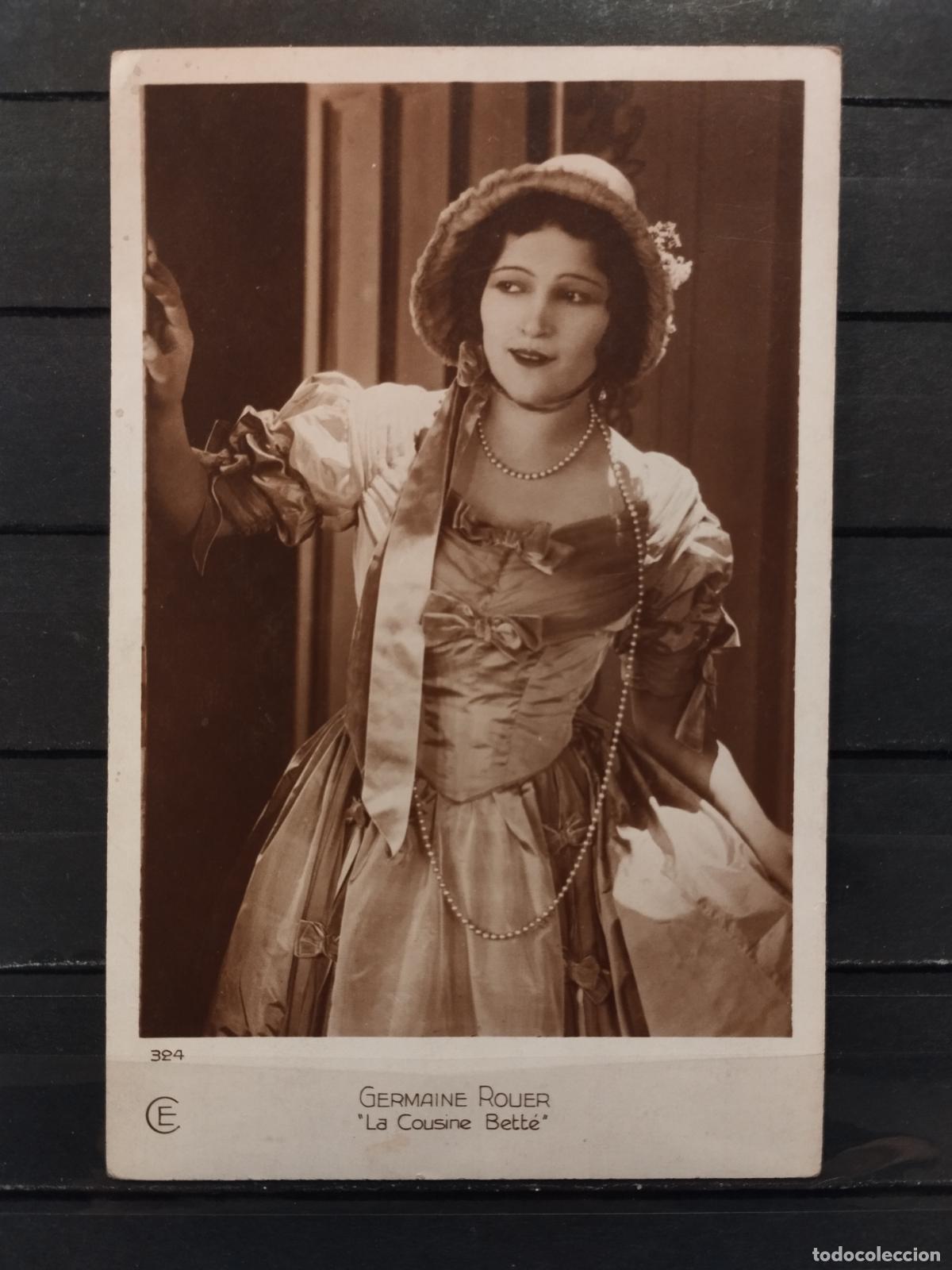 Cine: CINE. ACTRIZ. POSTAL FRANCESA. CINEMAGAZINE PARIS. GERMAINE ROUER. EN LA COUSINE BETT&Eacute;