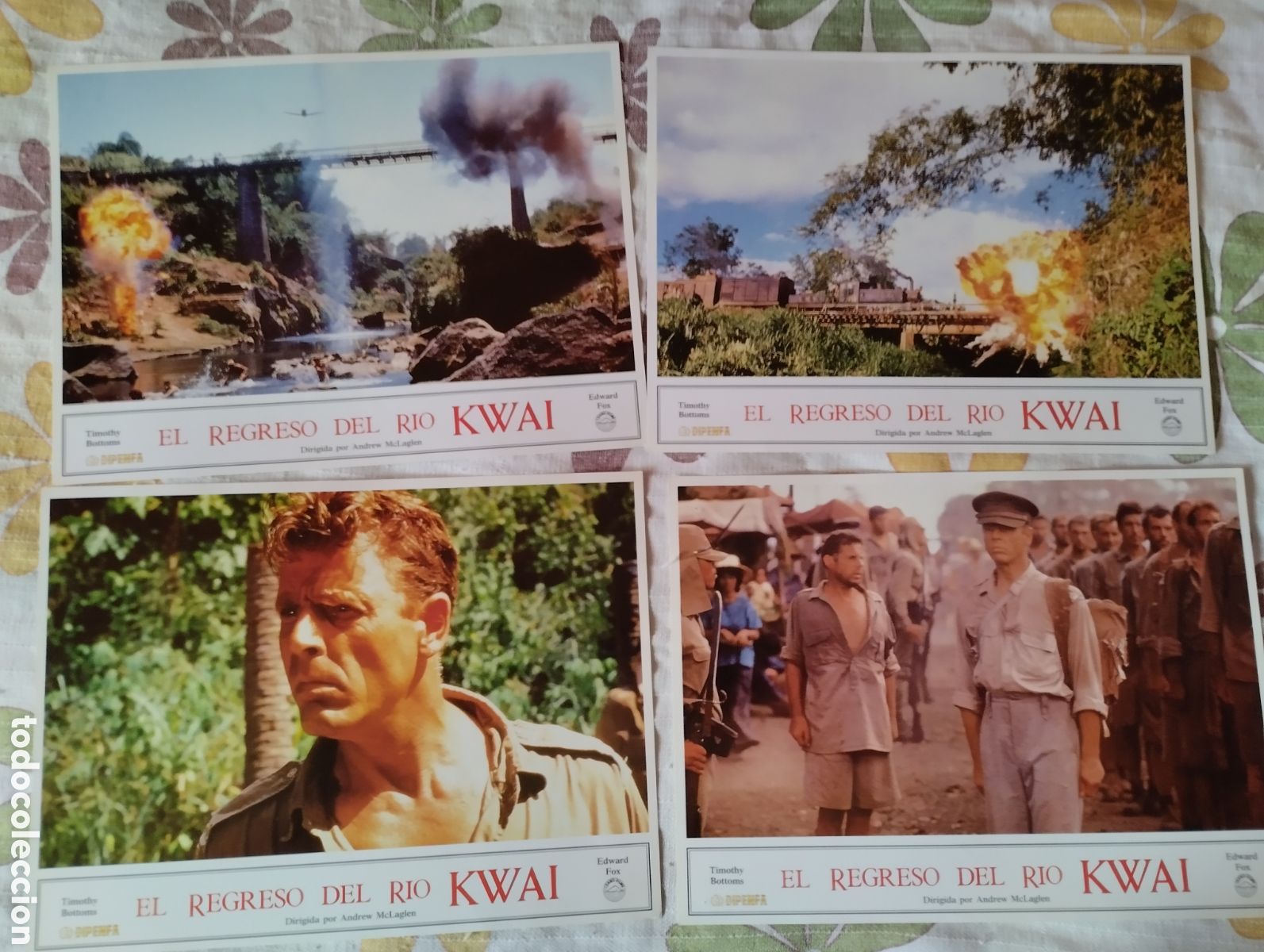 Cine: 12 FOTOCROMOS - EL REGRESO AL RIO KWAI - SET COMPLETO