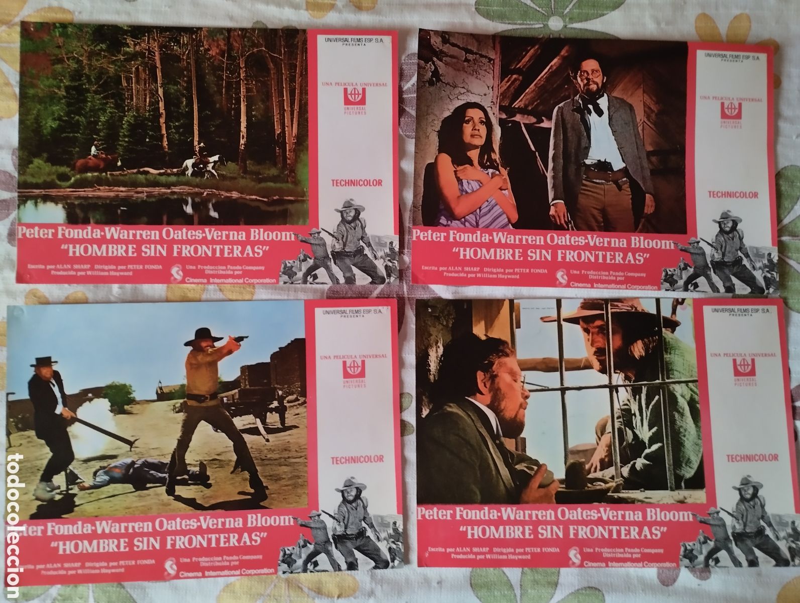 Cine: 12 FOTOCROMOS - HOMBRE SIN FRONTERAS - SET COMPLETO - PETER FONDA
