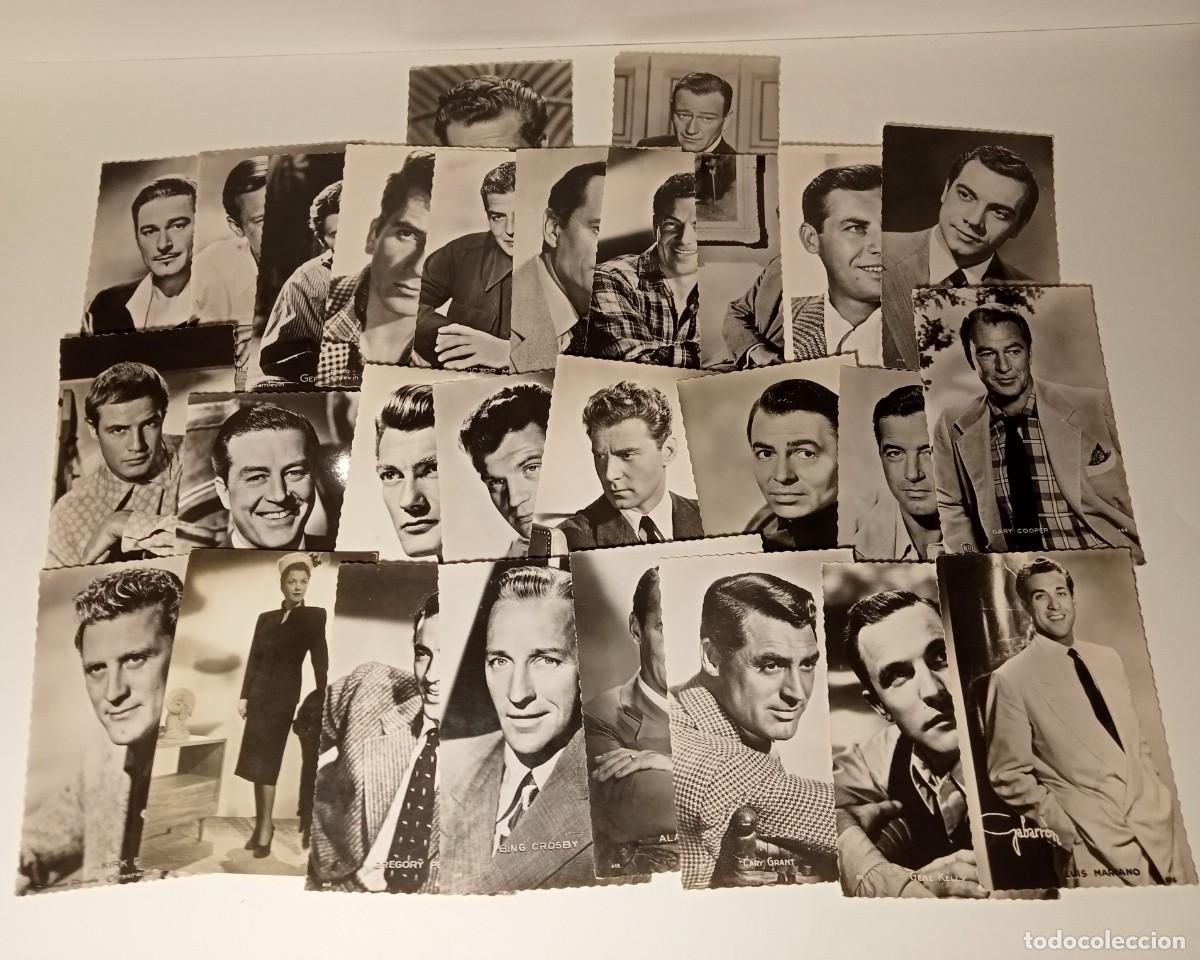 Cine: 28 FOTOS-POSTALES ACTORES DE CINE DE HOLLYWOOD MUY ANTIGUAS