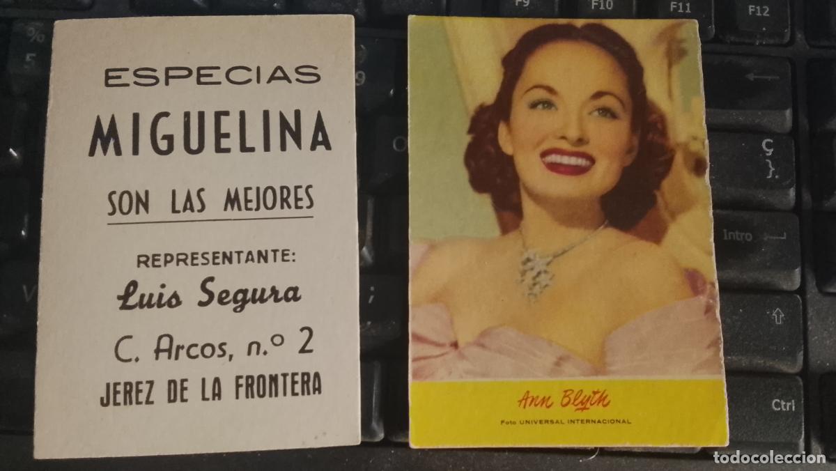 Cine: antigua foto cromo postal, universal internacional , especies miguelina , ANN BRITTON