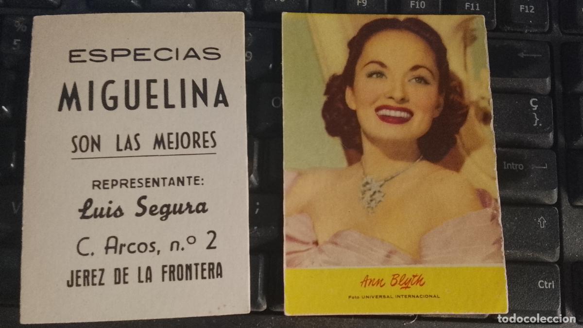 Cine: antigua foto cromo postal, universal internacional , especies miguelina , ANN BRITTON