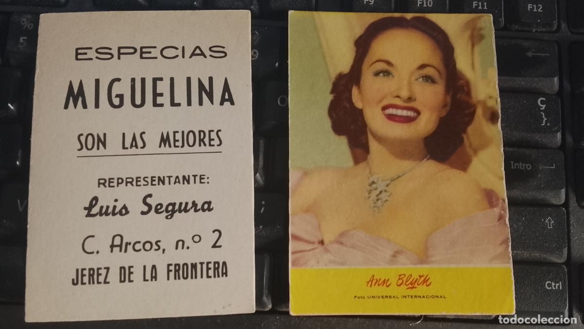 Cine: antigua foto cromo postal, universal internacional , especies miguelina , ANN BRITTON