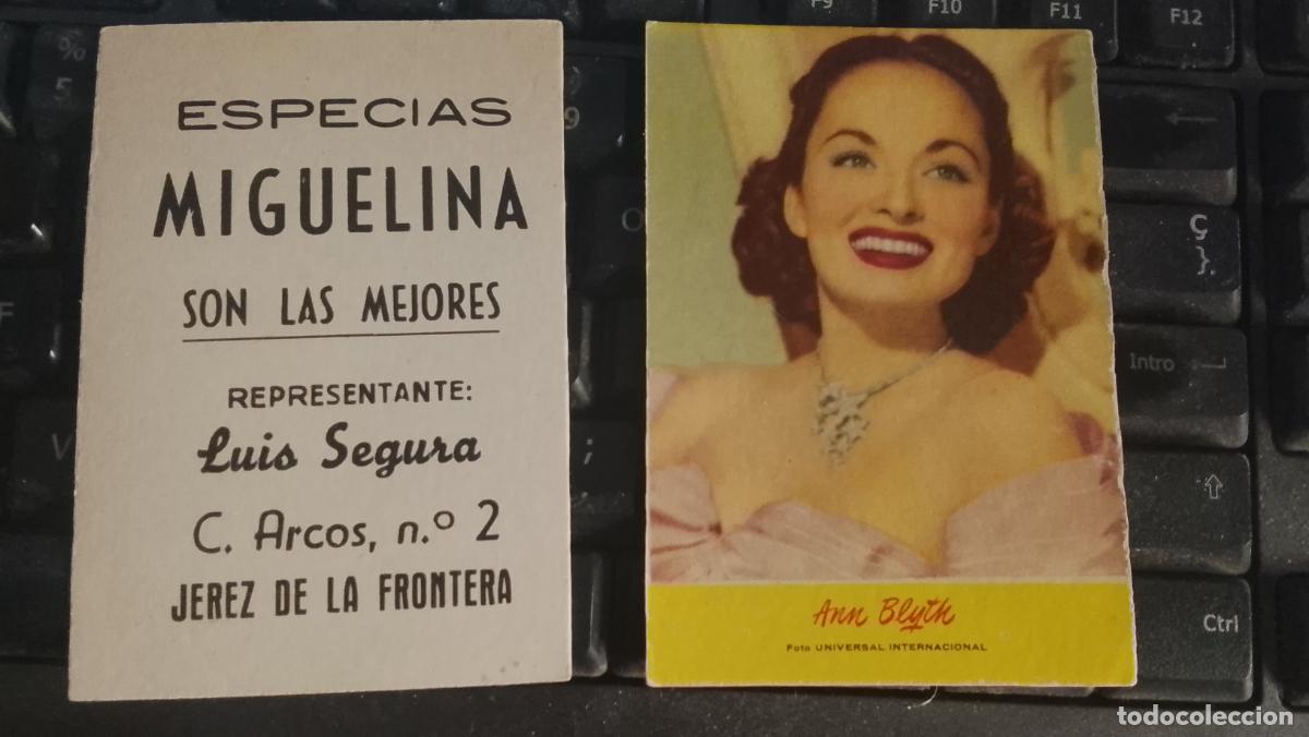 Cine: antigua foto cromo postal, universal internacional , especies miguelina , ANN BRITTON