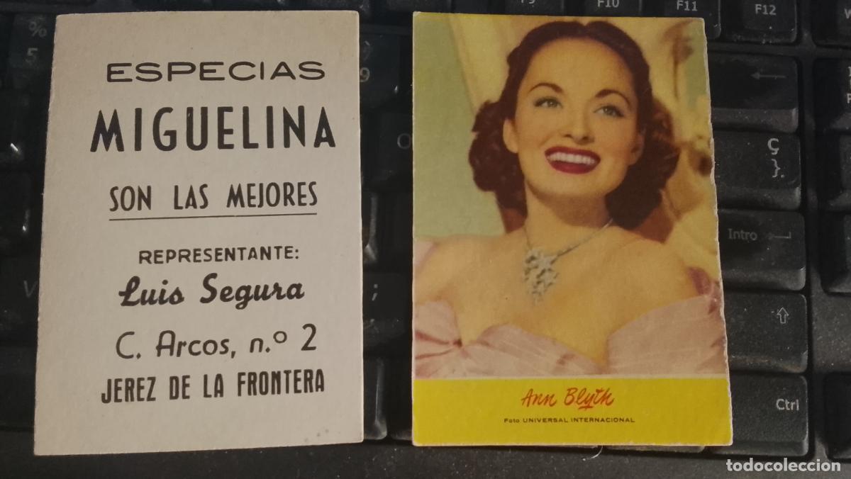 Cine: antigua foto cromo postal, universal internacional , especies miguelina , ANN BRITTON