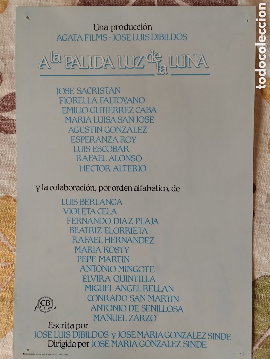 Cine: 15 FOTOCROMOS - A LA PALIDA LUZ DE La LUNA