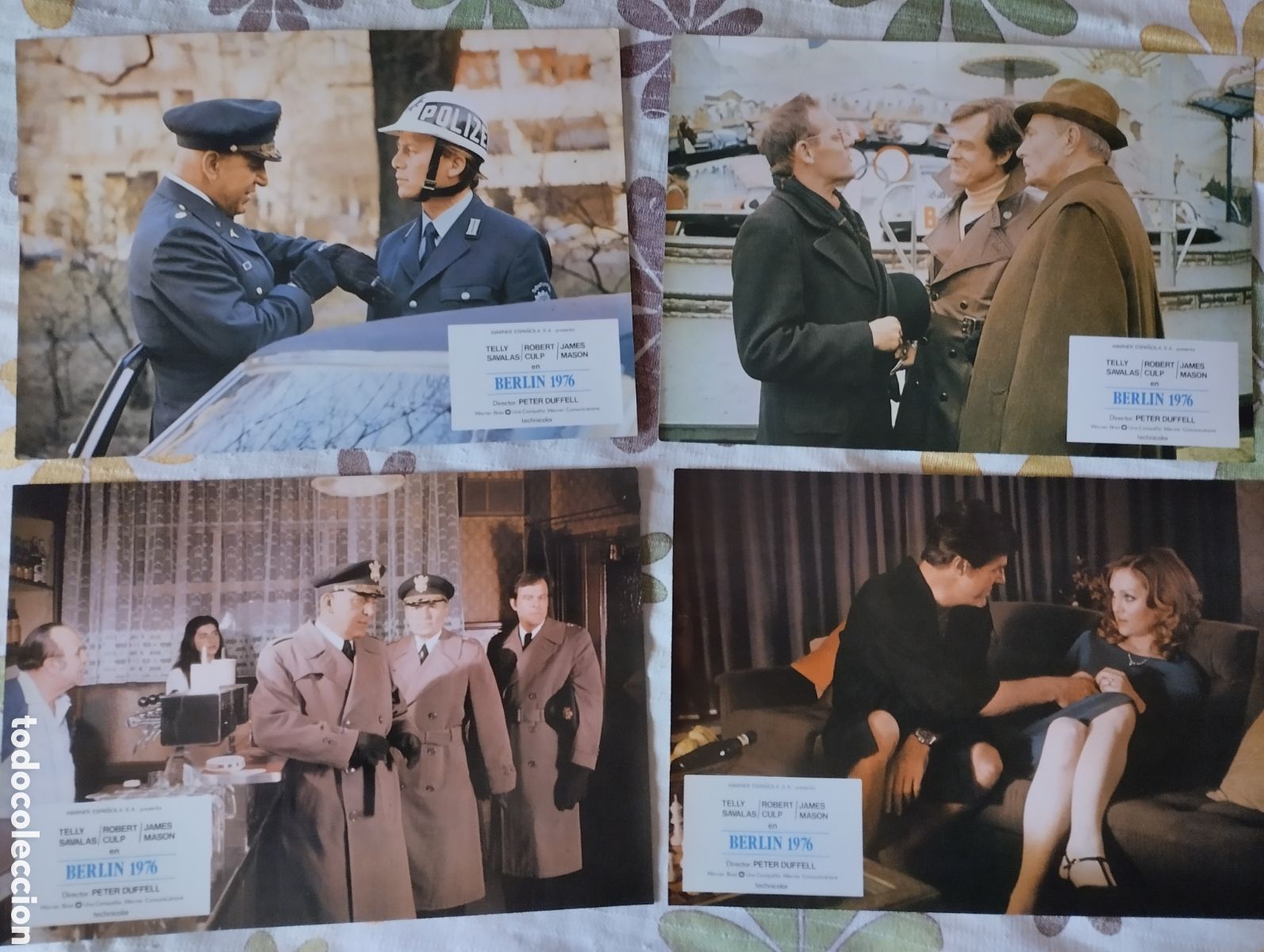 Cine: 12 FOTOCROMOS - BERLIN 1976 - SET COMPLETO - TELLY SABALAS
