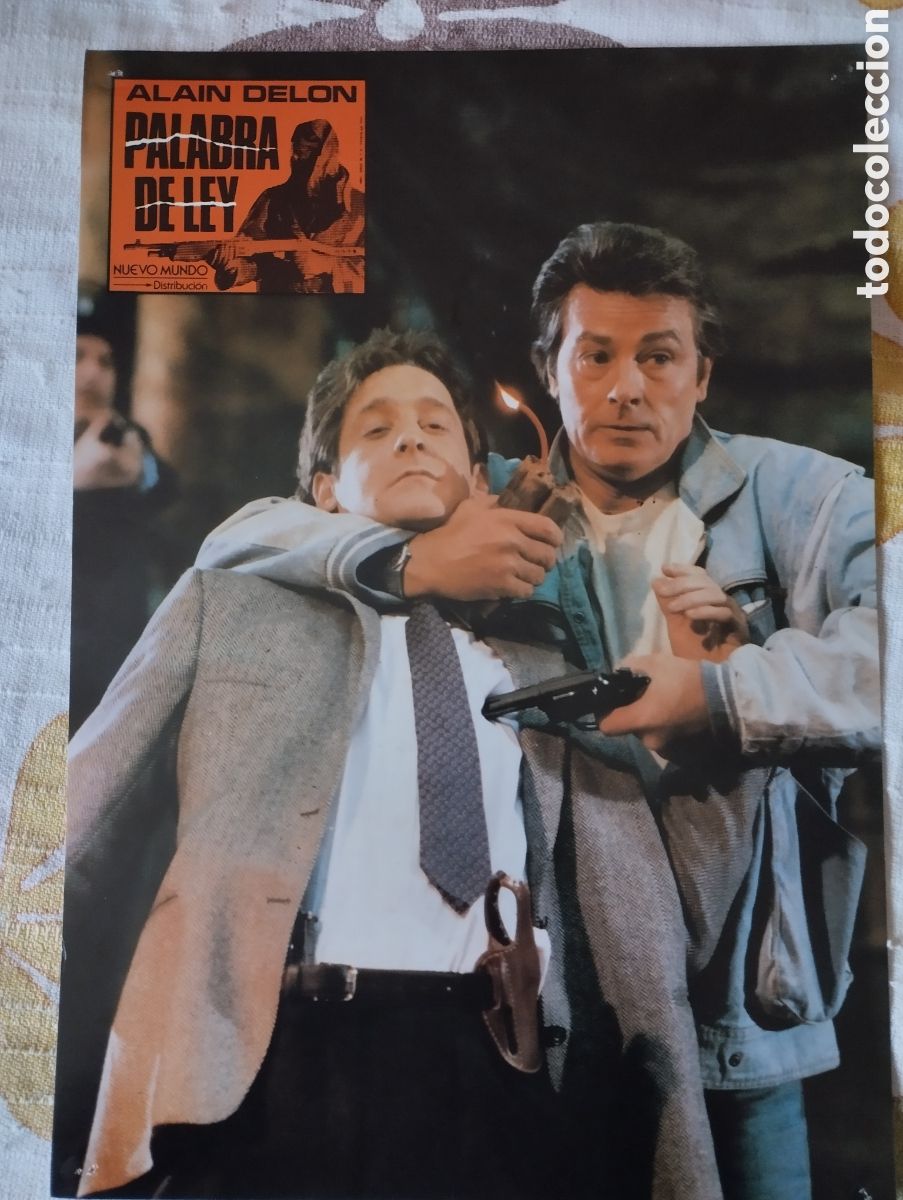 Cine: 10 FOTOCROMOS - PALABRA DE LEY - SET COMPLETO - ALAIN DELON