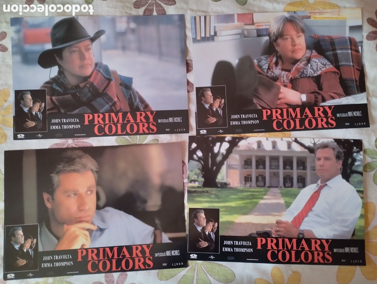Cine: 12 FOTOCROMOS - PRIMARY COLORS - SET COMPLETO - JOHN TRAVOLTA