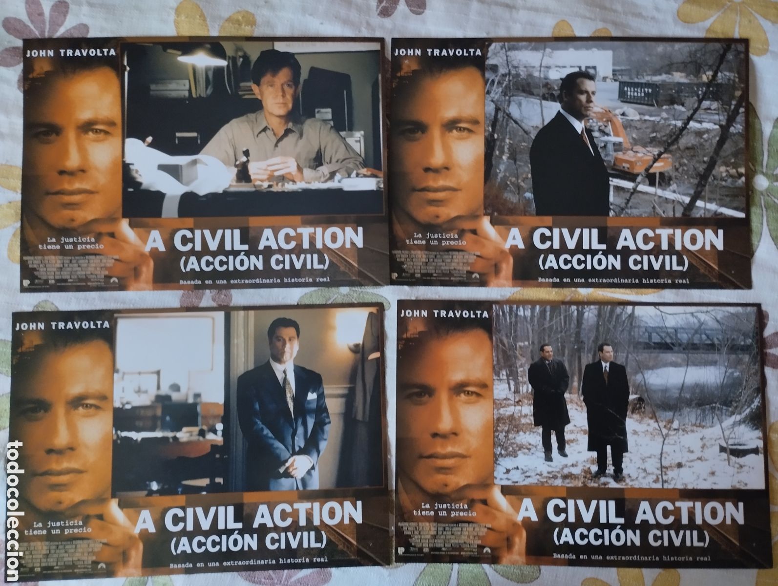 Cine: 12 FOTOCROMOS - ACTION CIVIL CIVIL ACCION - SET COMPLETO -JOHN TRAVOLTA
